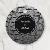 Elegant Wedding Crackled Silver Guest Dank je Bedankjes Labels (Voorkant)