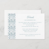 Elegant Wedding Crest w / Rozen Details Kaart (Voorkant / Achterkant)
