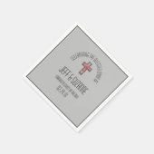 Elegant Wedding Cross Names Servet (Hoek)