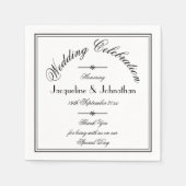 Elegant Wedding Custom Hartelijk dank voor het bru Servet (Voorkant)