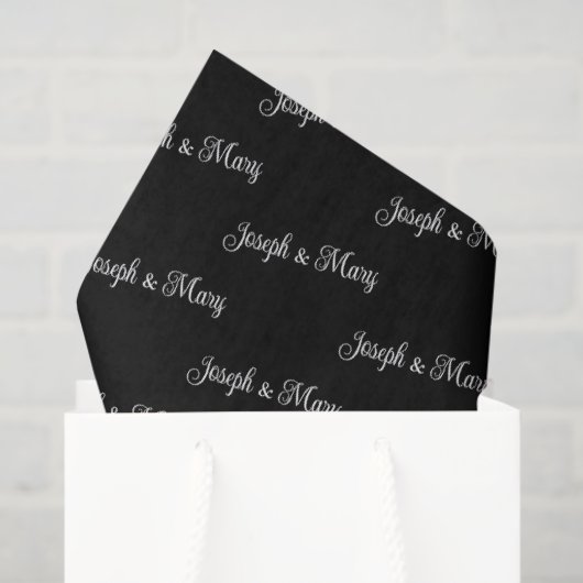 Elegant Wedding Customizable Couple's Names Gift  Tissuepapier (Cadeauzakje)