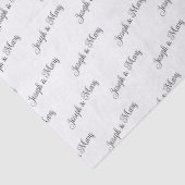 Elegant Wedding Customizable Couple's Names Gift  Tissuepapier (Detail)