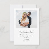 Elegant Wedding Dank je Floral Waterverf Blush Bedankkaart (Achterkant)