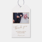 Elegant Wedding Dank je foto Cadeaulabel (Voorkant)