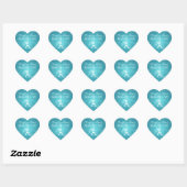 Elegant Wedding Date Romantic Paris Blue Hart Sticker (Vel)