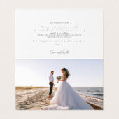 Elegant Wedding Day 2 Photos Thank You Card Kaart (Binnenkant ongevouwen)