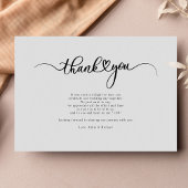 Elegant Wedding Day Foto met handschrift Hartelijk Notitiekaartje
