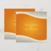 Elegant Wedding Dazzling Sparkles Oranje Kaart (Voorkant / Achterkant)