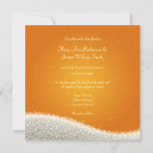 Elegant Wedding Dazzling Sparkles Oranje Kaart (Achterkant)