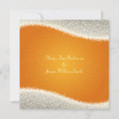 Elegant Wedding Dazzling Sparkles Oranje Kaart (Voorkant)