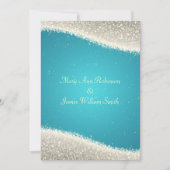 Elegant Wedding Dazzling Sparkles Turquoise Kaart (Voorkant)