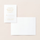 Elegant Wedding Delicate Classic minimalist Gold Folie Kaarten (Display)