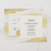 Elegant Wedding Details Card. Uitnodiging (Voorkant / Achterkant)