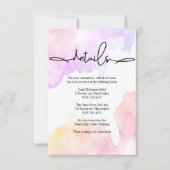 Elegant Wedding Details Kaart. Uitnodiging (Voorkant)