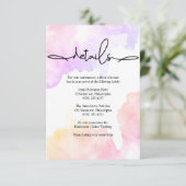 Elegant Wedding Details Kaart. Uitnodiging (Staand voorkant)