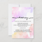 Elegant Wedding Details Kaart. Uitnodiging (Achterkant)