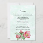 Elegant Wedding Details Kaart. Uitnodiging (Voorkant)