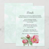 Elegant Wedding Details Kaart. Uitnodiging (Voorkant / Achterkant)