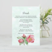 Elegant Wedding Details Kaart. Uitnodiging (Staand voorkant)
