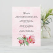 Elegant Wedding Details Kaart. Uitnodiging (Staand voorkant)