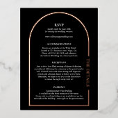 Elegant Wedding Details Real Folie Enclosure Kaart (Voorkant)