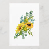 Elegant Wedding Details, Zonnebloemen & Eucalyptus Informatiekaartje (Achterkant)