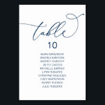 Elegant Wedding Dinner, Gastentabel Kaart<br><div class="desc">De Kaart van de Grafiek van de Grafiek van de Gast van de Dinner van de weddenschap,  Modern Elegant Manuscript. Pas de tekst aan en/of verwijder en vul deze in met de naam van uw trouwpartij (Navy Blue).</div>