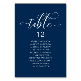 Elegant Wedding Dinner, gastzitje Kaart