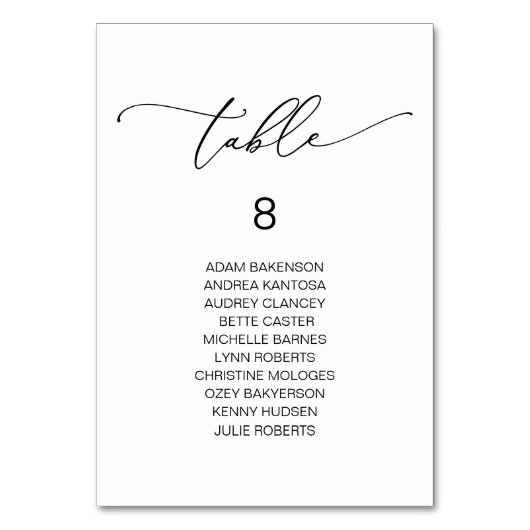 Elegant Wedding Dinner, gastzitje Kaart (Voorkant)