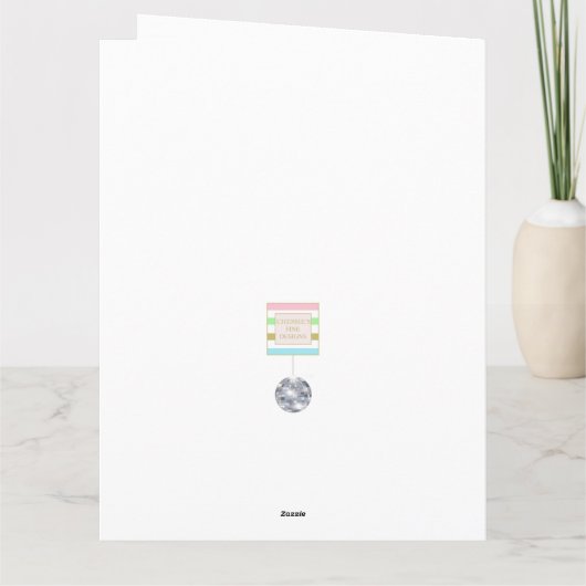 Elegant Wedding Disco Silver Bedankt (Achterkant)