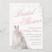 Elegant Wedding Dress Bridal Shower Kaart (Voorkant / Achterkant)