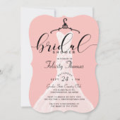 Elegant Wedding Dress Bridal Shower Kaart (Voorkant)