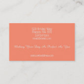 Elegant Wedding Dress met Hearts Wedding Planner Visitekaartje (Achterkant)