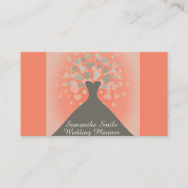 Elegant Wedding Dress met Hearts Wedding Planner Visitekaartje