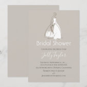 Elegant Wedding Dress Vrijgezellenfeest Kaart (Voorkant / Achterkant)