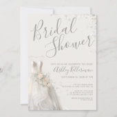 Elegant Wedding Dress Vrijgezellenfeest Kaart (Voorkant)