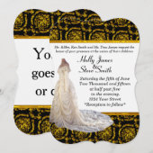 Elegant Wedding Dress Wedding Invitations Kaart (Voorkant / Achterkant)