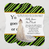 Elegant Wedding Dress Wedding Invitations Kaart (Voorkant / Achterkant)