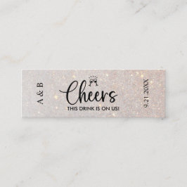 Elegant Wedding Drink Ticket Voucher