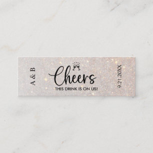 Elegant Wedding Drink Ticket Voucher