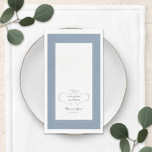 Elegant Wedding Dusty Blue Hearts for ever Love Servet