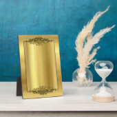 Elegant Wedding Easel, Gold Fotoplaat (Zijkant)