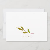 Elegant Wedding Eenvoudig Dank u en Noteer Kaart Notitiekaartje (Voorkant)