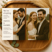 Elegant Wedding Elopement Minimalist Photo  Kaart