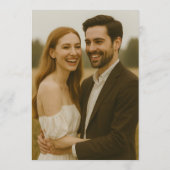 Elegant Wedding Elopement Minimalist Photo  Kaart (Achterkant)