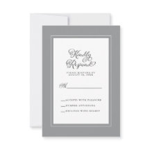 Elegant Wedding Enclosure Grey and White Chic