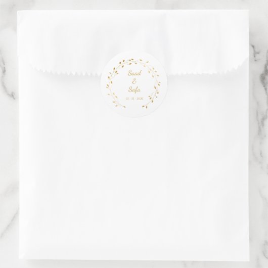 Elegant wedding envelop seal Editable stickers  (Tas)