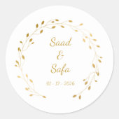 Elegant wedding envelop seal Editable stickers  (Voorkant)