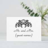 ELEGANT WEDDING ESCORT KAART (Staand voorkant)