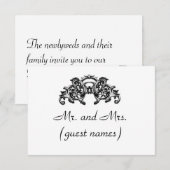 ELEGANT WEDDING ESCORT KAART (Voorkant / Achterkant)